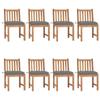 Day and Night - Day and Night Garden Chairs 8 Units Solid Teak Wood with Cushions