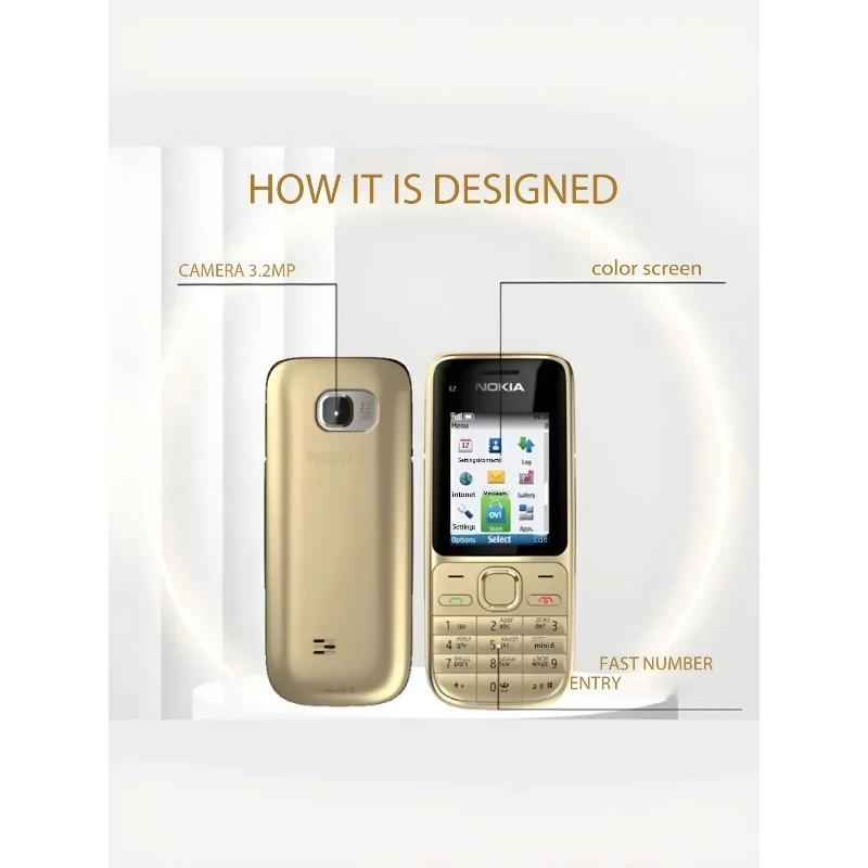 Nokia Глобальная версия C2-01 телефоны WCDMA 3G поддерживают Bluetooth, карты памяти, кнопочные телефоны. Подарки для пожилых людей