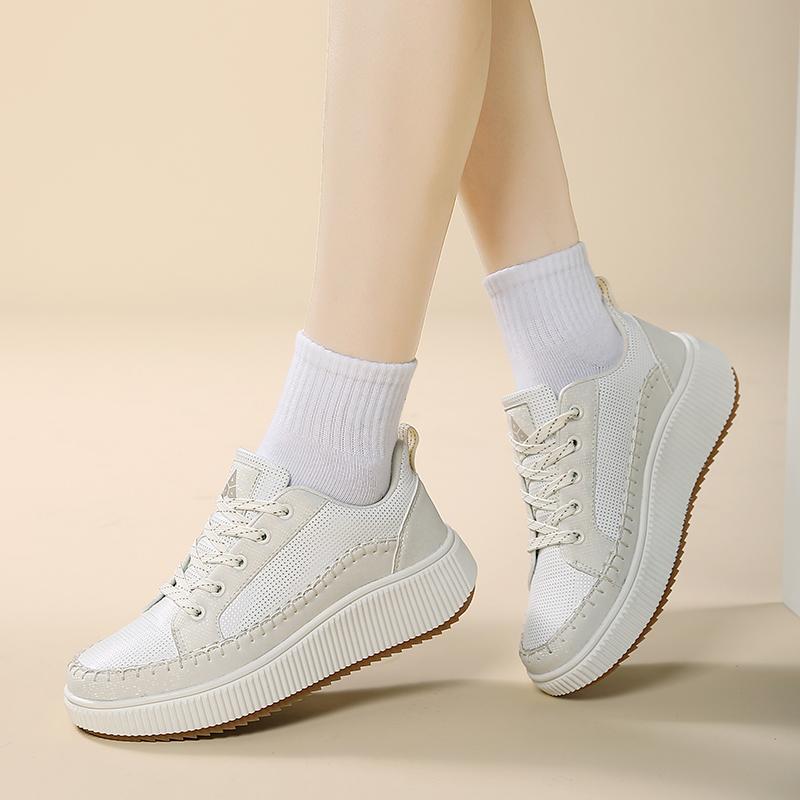 MCTIN Flat Men's Shoes Comfort Sneakers for Women White Shoes Outdoor Walking Platform Sneakers