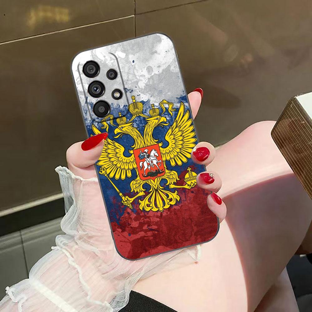 Russia Vintage Emblem Flag Phone Case For Samsung A73 A72 A71 A57 A56 A55 A54 A53 A52 A51 A37 A36 A32 A23 A22 A16 A15 A14 Case