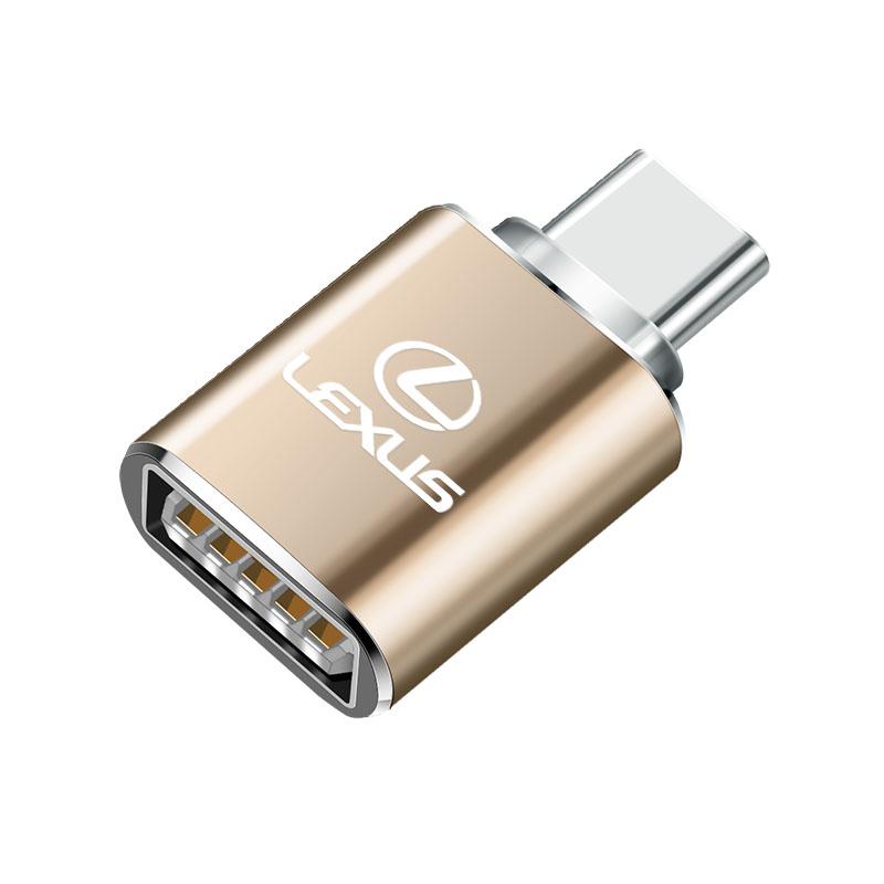 BSAT7 Type C OTG Male To USB Female Adapter Converter Connector For  Lexus F SPORT GX460 Ct200h IS250 ES 220D IS200 Fsport GS GX IS LS