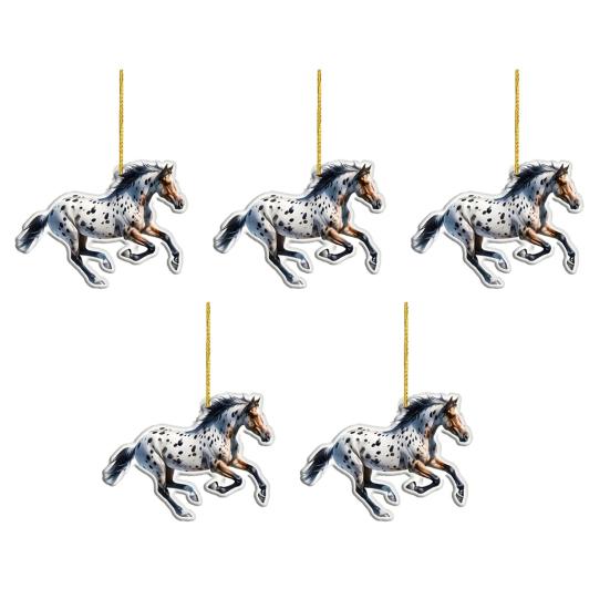 2D Лошадь Автомобильный Шарм для Зеркала Заднего Вида Акриловый Подвесной Кулон на Рождественскую Елку Автомобильные Аксессуары для Зеркала для Женщин Девушек