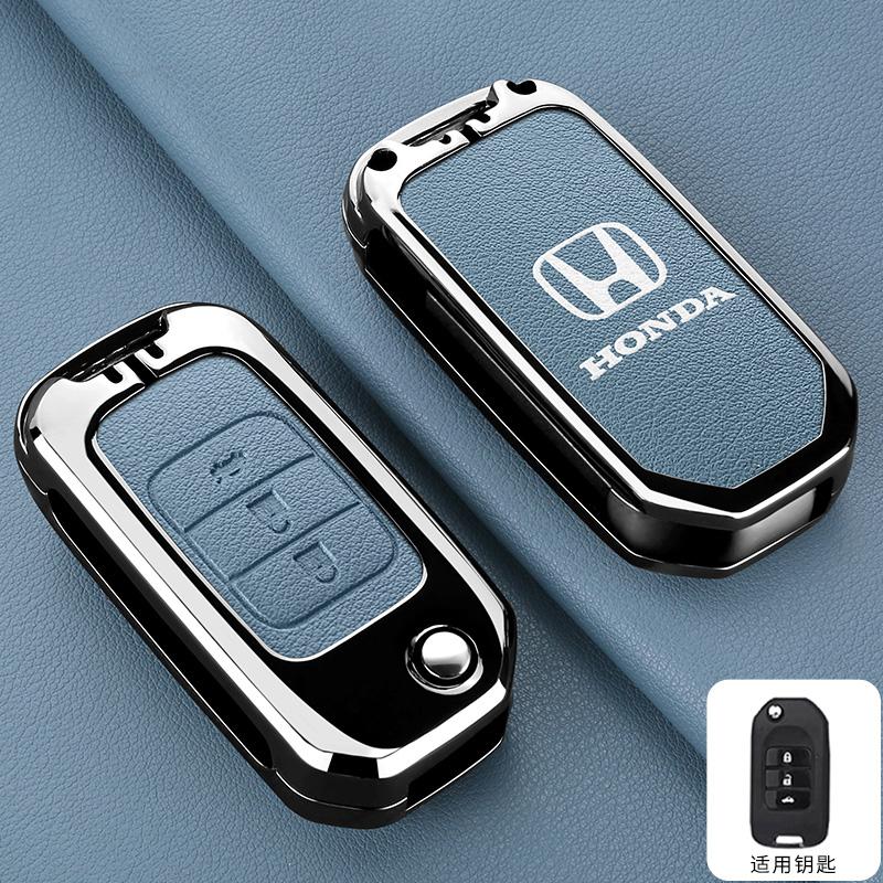 Zinc Alloy Car Flip Smart Key Case Cover Protection Shell For Honda Civic 4d 9th Gen 10 Accord XRV Life Jazz Crv Fit CR-V Crider