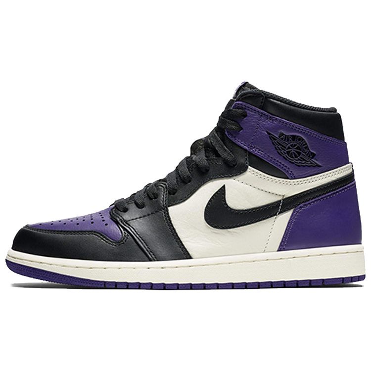 Air Jordan 1 Retro High OG Court Purple Men Sneakers Sail-Black 555088-501