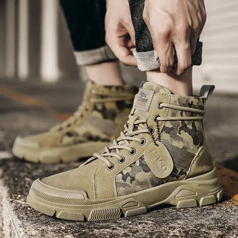 Высокие мужские ботинки FashionableBoots Outdoor Platform Desert Casual Comfortable Men's
