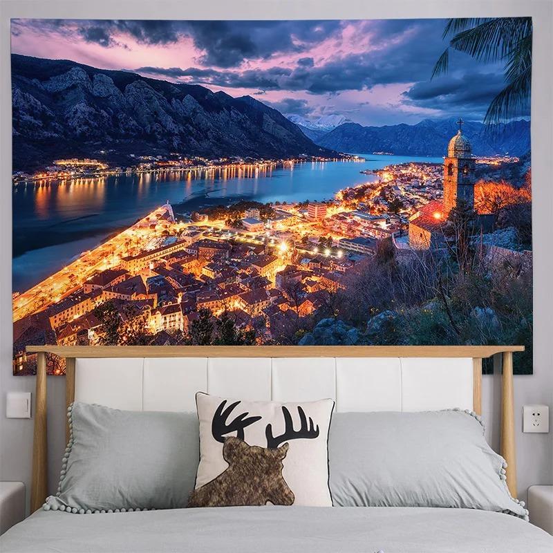 Вид на море Гора Фудзи Узор Спальня Гостиная Гобелен Домашнее украшение стены Гобелен