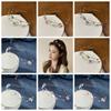 Zinc Zinc Alloy Butterfly Head Hoop Rhinestone Flower Hair Hoop All-match Double Root Hair Bands  Girls