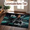 Custom Rug George Russell Pattern Print Name Text Soft Non‑Slip Floor Carpet for Home Indoor Decoration