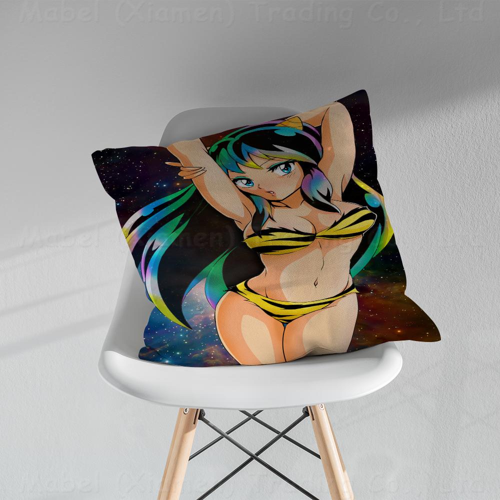 Urusei Yatsura Anime Office Cushion Pillowcase Car Cushion CoverXCM Lumbar Pillowcase Sofa Pillowcover