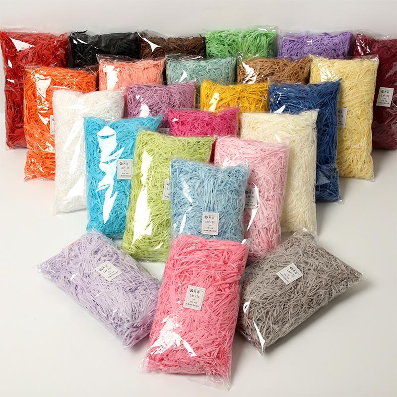 100G-1800G Colorful Crinkle Paper Raffia Shredded Confetti Gift Box Filler Decoration Wedding Party Gift & Basket Packaging