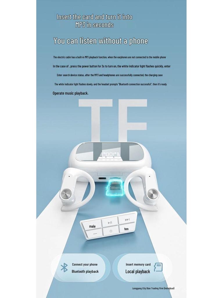 All-in-One Over-Ear Bluetooth Headphones with MP3 Player & Card Slot for Sport, Compatible with Apple & Android Devices