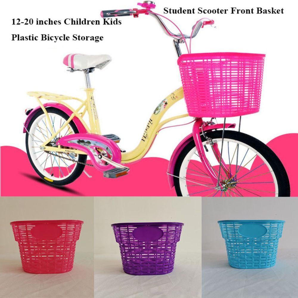 Многоцветный 12-20 дюймов велосипедный багажник пластиковый студенческий передняя корзина задние велосипедные аксессуары
