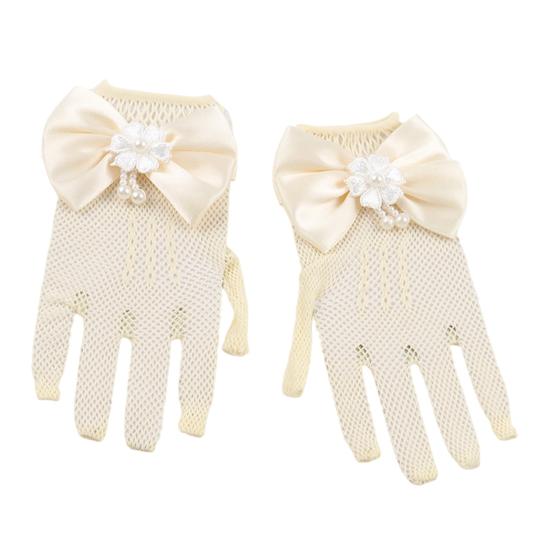 Короткие перчатки для маленьких девочек 45755 лет Чаепитие Свадьба