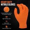 Thick Heavy Duty Nitrile Gloves 8Mil Extra Mechanic Home Garden Disposable Glove with Textured Grip Antislip Safety Work Gloves