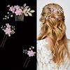 4Pcs/set Gold/Silver Flower Hair Comb Rhinestone Headpiece Luxury Bridesmaid Headwear  Prom Event