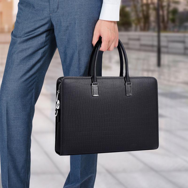 Men's Handbag Large-capacity Genuine Leather Briefcase Men's Laptop Bag