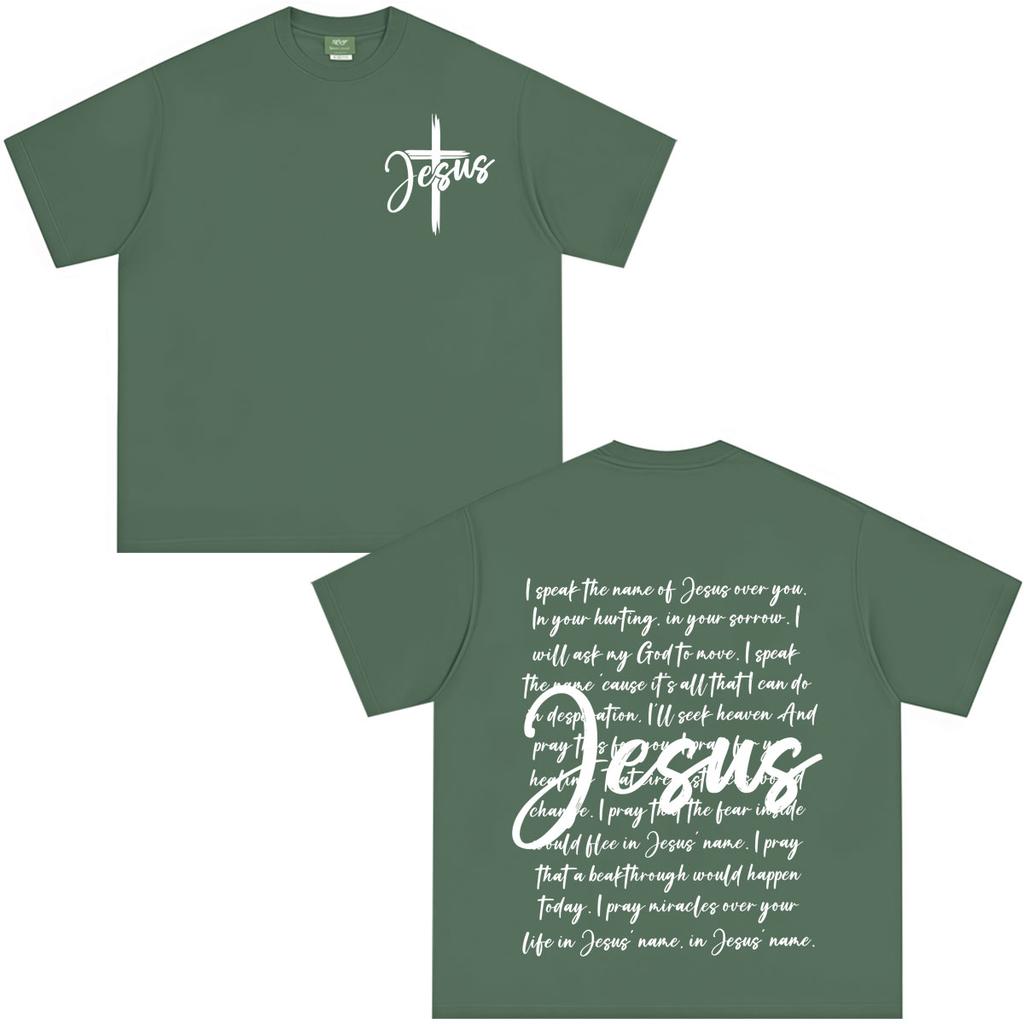 Jesus Christian Bible Verse Print tshirt Unisex Unisex Fashion tshirt Summer shortsleeved loose casual cotton T Shirts Streetwear