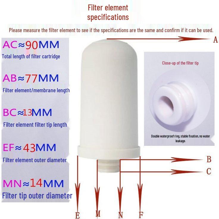Diatom Ceramic Water Purifier Filter Core for Faucets