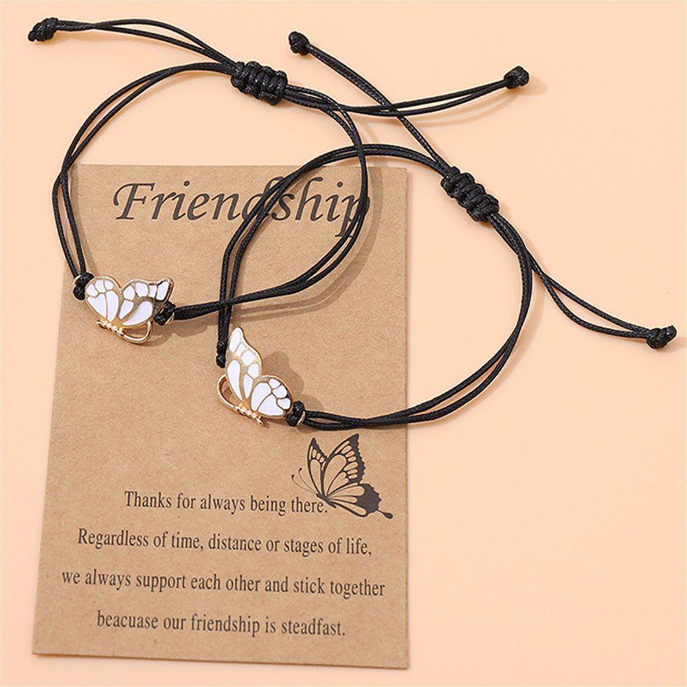 Jewelry Friendship Gifts BFF Bracelets Best Friends Butterfly Friendship Bracelets for 2 Girls