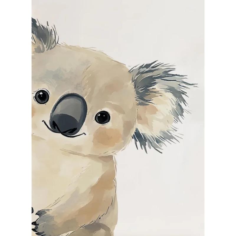 Cute Watercolor Animals Bunny Hamster Koala Zebra Posters Canvas Printing Modern Wall Art Picture for Kidy Room Home Decor Gifts