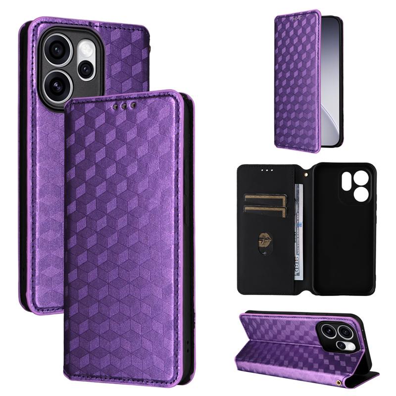 For OPPO Reno 15 5G Case stereoscopic lines flip wallet skin PU case purse For OPPO Reno 15 Pro 5G 3D Magnetic Phone Cover