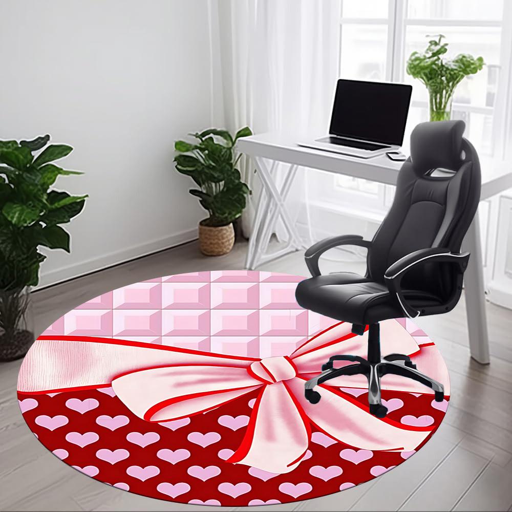 1pc Heart Bows Carpet for Office, Non-slip, Soft and Durable Office Rug, Perfect for Office yy260128076
