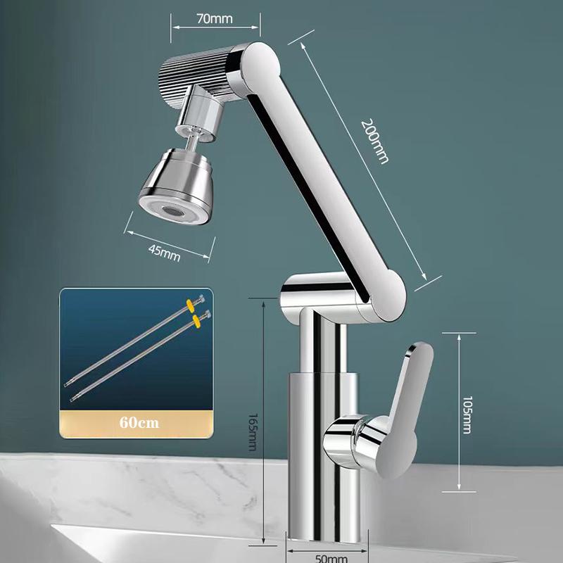 Поворотный смеситель для кухонной мойки на 1080°, смеситель для раковины в ванной, многофункциональный кран для холодной и водопроводной воды из латуни