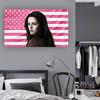 Белла Свон Розовый Флаг США Кристен Стюарт Сумерки Гобелен Эстетика Сага о Вампирах Настенный Декор для Комнаты