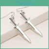 Уникальные Минималистичные Серьги в Форме Меча для Женщин Геометрический Дизайн из Сплава