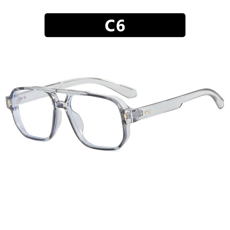 Brand Designer Luxury Big Frame Square Sunglasses Women For Men Vintage Punk Sun Glasses Rivet Popular Outdoor Shades Uv400