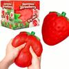 Новая большая клубничная игрушка-антистресс с медленным возвратом для взрослых – Гигантская сжимаемая сенсорная игрушка для снятия стресса с наполнителем из полиуретановой пены, мягкая