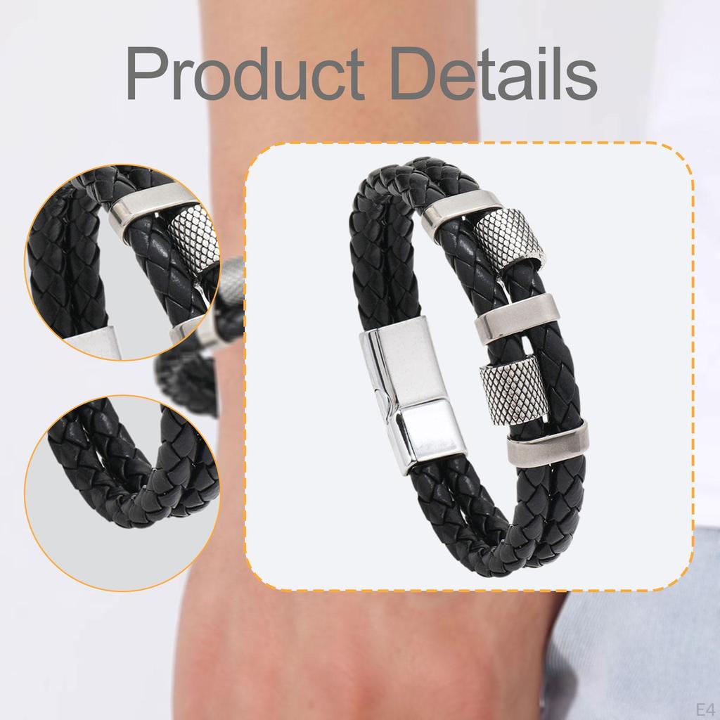 Плетеный браслет Модный подарок на день рождения Мужской Женский Наручный браслет Манжета Обертывание
