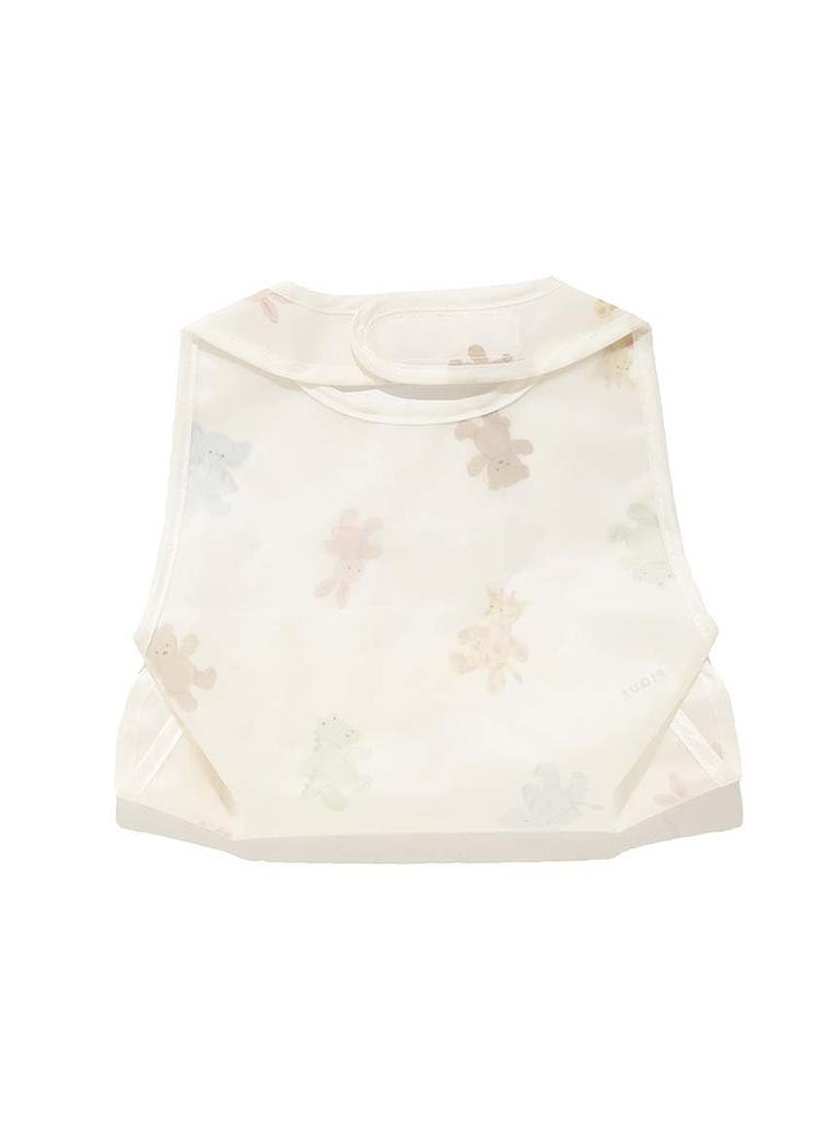 Gelato Pique Baby Plush Print Mealtime Bib PBGG251619 OWHT F