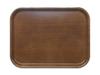 Поднос TATSU-CRAFT Pino с нескользящим покрытием, 39 см, под дерево, темно-мокко, нескользящий, можно использовать в микроволновой печи, стильный пластик, доступен в размерах большой, маленький, глубокий, квадратный и