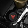 2Pcs Car Logo Silicone Water Cup Pad Cushion For Mitsubishi Lancer Ralliart ASX Mirage Pajero Xpander Attrage L200 Eclipse Cross