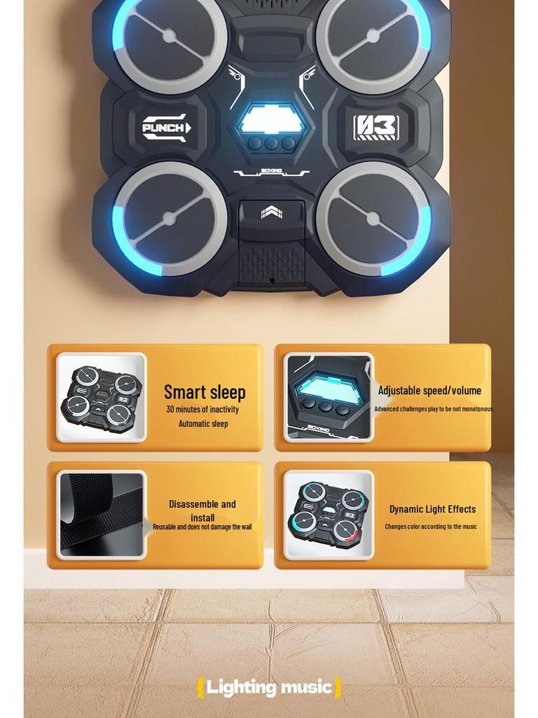 Kids' Electronic Music Boxing Target: Rhythm Training & Stress Relief Toy