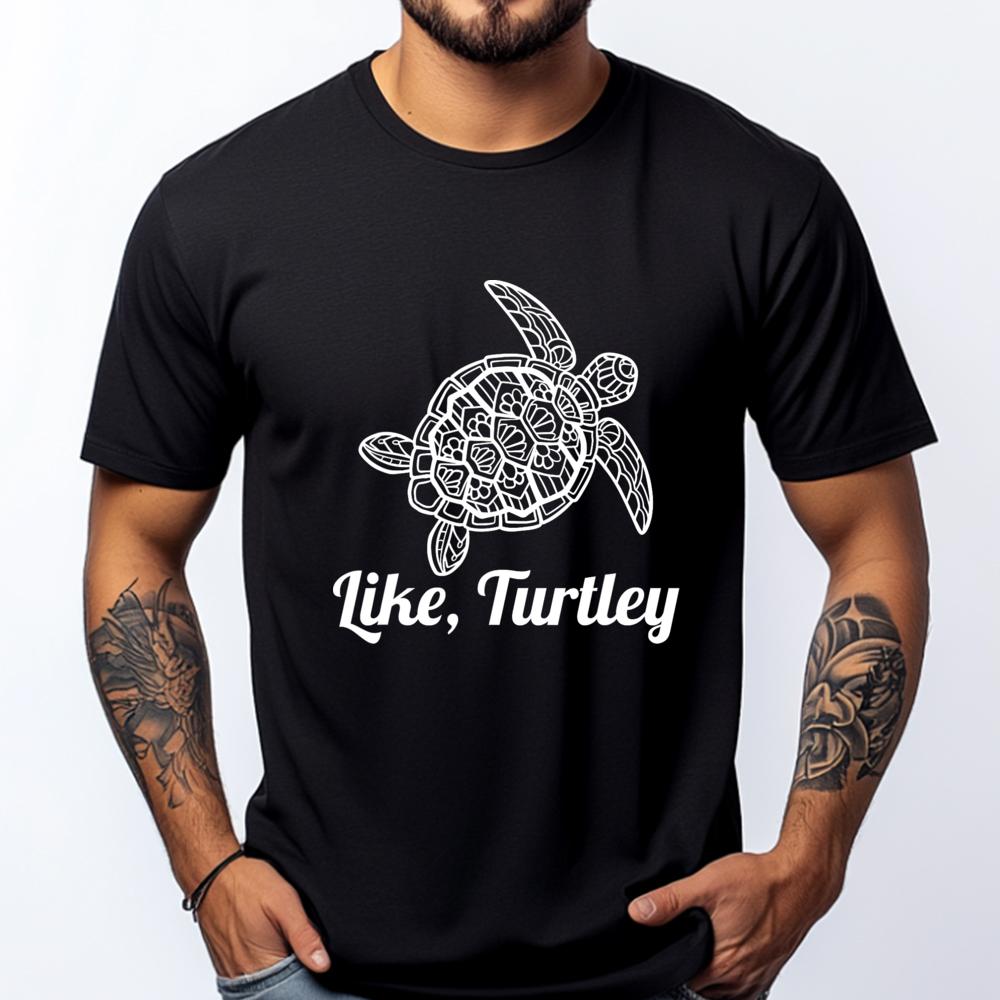 Like Turtley Reptile Cute Tortoise Wildlife Vintage T Shirt Men Cotton T Shirt Men Man Tops Tees Vegan - Men's Summer Cotton ...