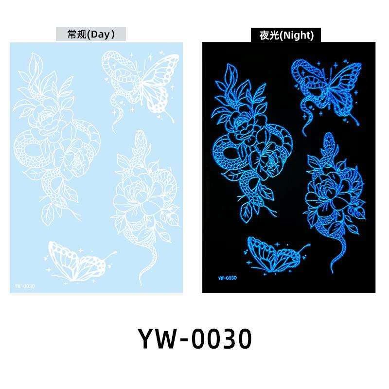 Светящиеся в темноте индийские кружевные тату-наклейки - Хна стиль боди-арт для рук и тела