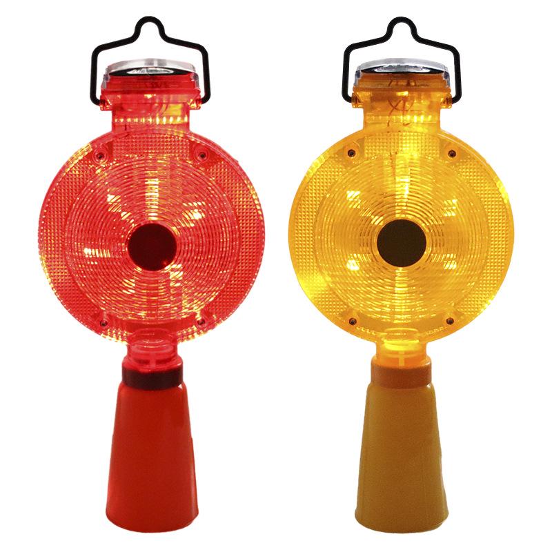 LED Solar Traffic Warning Barrier Light with Flashing Signal for Nighttime Road Construction
