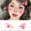 Рождественский макияж Наклейки для лица Одноразовые Милые румяна Тату Наклейка с кроликом Олень Подарок J4E9