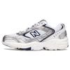 NB 452 Retro универсальные амортизирующие нескользящие прочные низкие повседневные кроссовки для бега женские кроссовки белые серебристые WX452SA