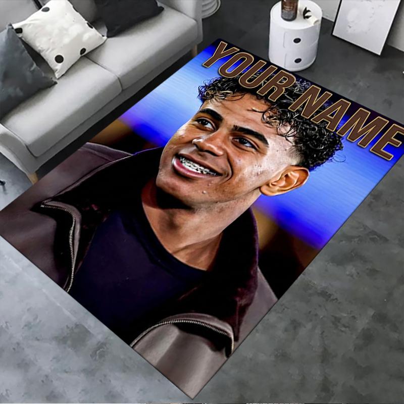 Custom Name Lamine Yamal Carpet Rug for Living Room Bedroom Home Sofa Decoration,Kids play Non-slip Floor Mat