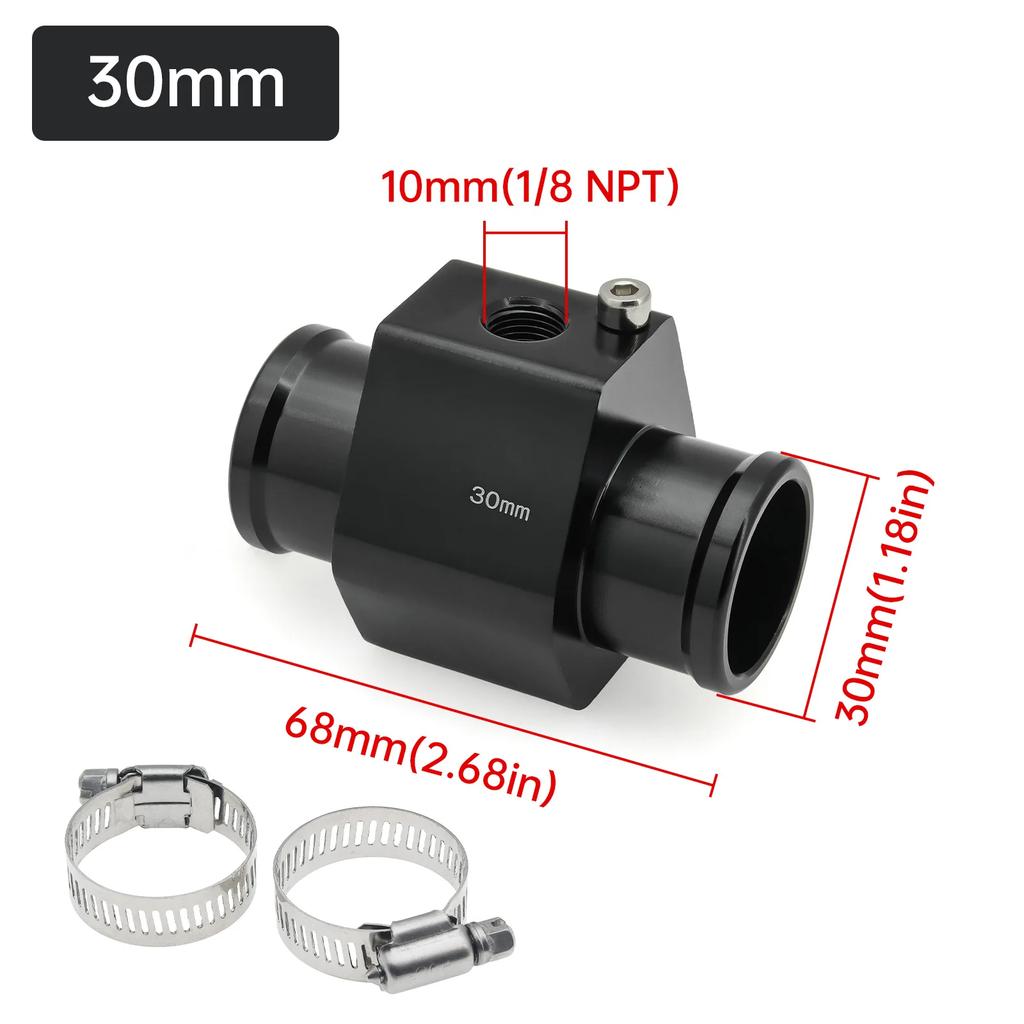 Переходник для датчика температуры воды 28мм / 30мм / 32мм / 34мм / 36мм / 38мм / 40мм Адаптер для шланга радиатора синий / черный