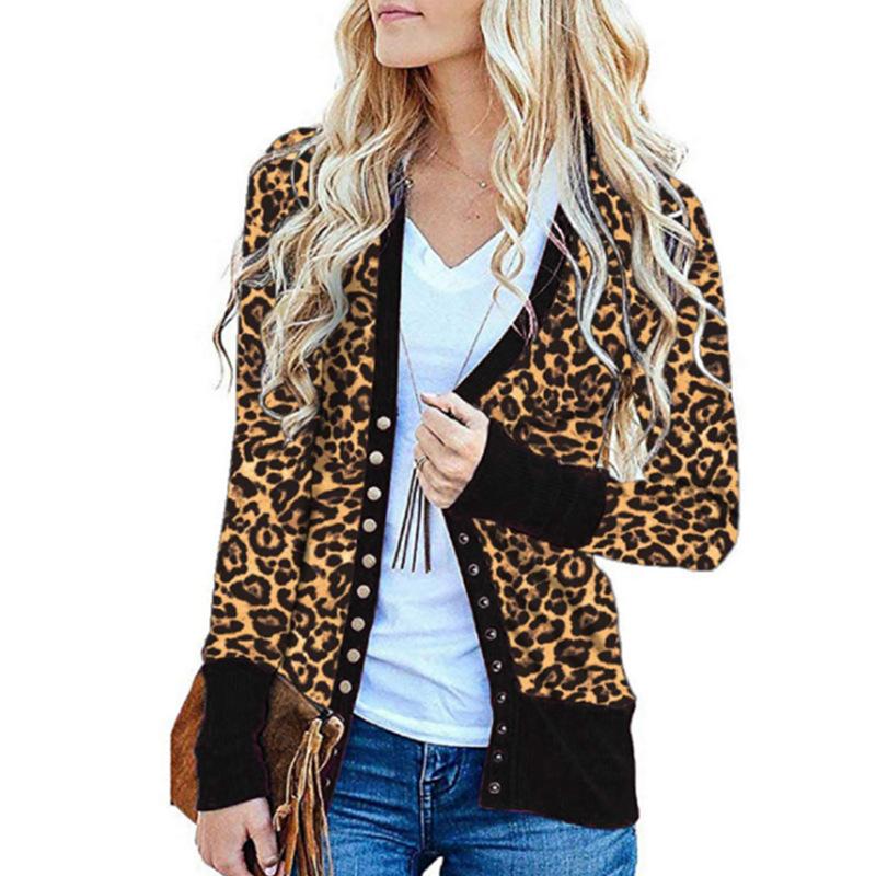 Women's Long Sleeve Ribbed Neckline Open Front Stripe Snap Button Down Knit Cardigans Sweater Coats