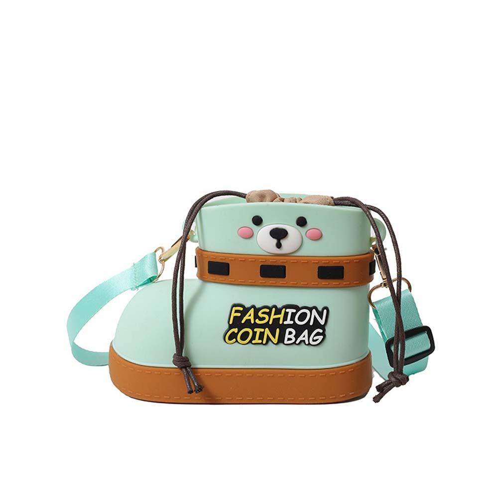 Casual Bear Boots Drawstring Bag Cute Small Phone Purse Small Shoes Shape Bag Shopping