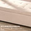 Upholstered Bench with Storage, Button Tufting, up to 120 kg, 125 x 49 x 41.5 cm, Beige
