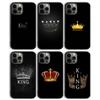 Чехол для телефона King Queen Crown для iPhone 11 12 13 14 Pro Max, мини-чехол для iPhone X XS Max XR 5 6 7 8 Plus Coque