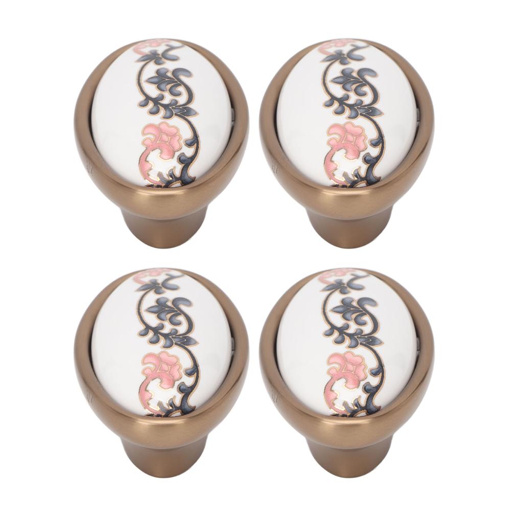 4 комплекта овальных ручек для шкафа 3D плавающий цветок изысканные эргономичные винтажные ручки для шкафа для домашней двери