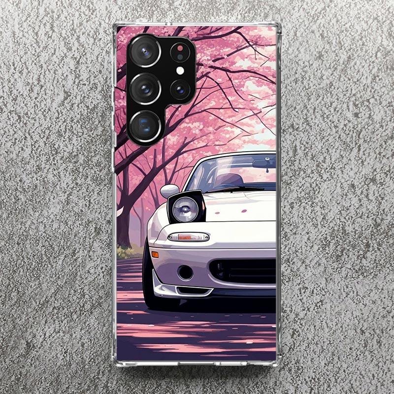 JDM Машина MX5 Милый Принт Мягкий Чехол для Samsung Galaxy S25 S24 S23 S22 Ultra S21 Plus S20 FE Чехол для Телефона S10 + Edge Чехол