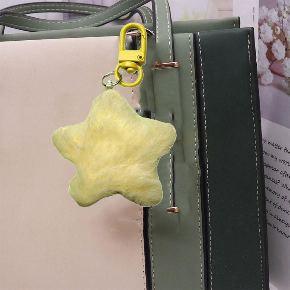 Pom Pom Starfish Multicolour Star Key Ring Pentagram Stars Backpack Pendant  Wedding Gifts